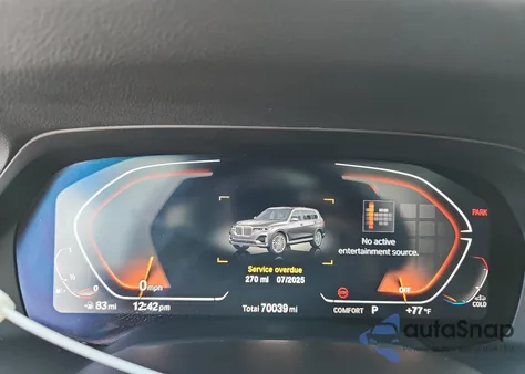 2021 BMW X7 xDrive40I z USA, uszkodzony, nr VIN 5UXCW2C08M9E32292